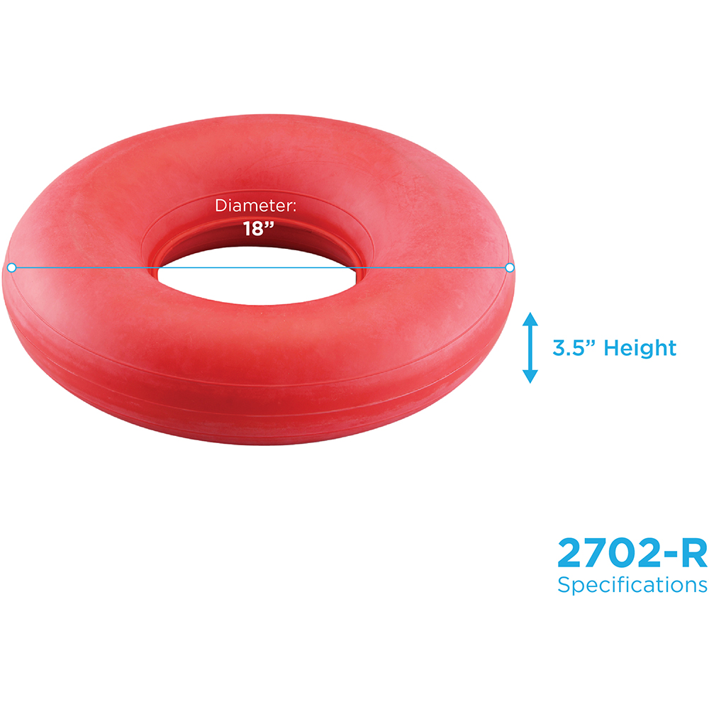 Inflatable Rubber Cushion Red 18" Nova Medical Products